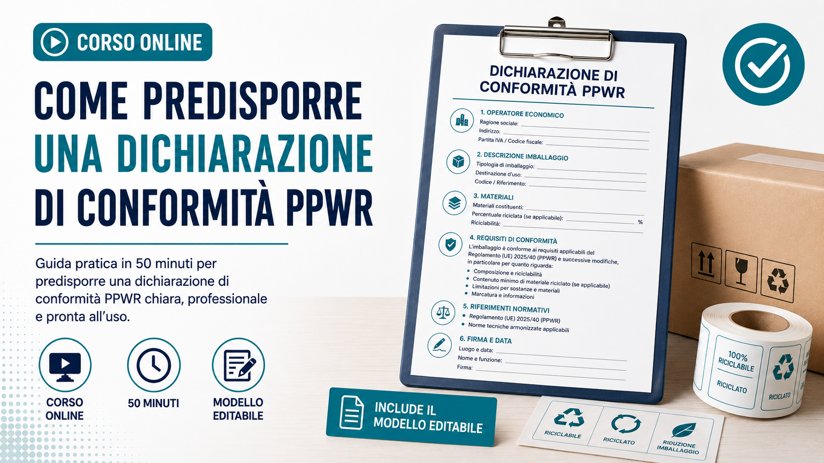 PPWR: come predisporre una Dichiarazione di Conformità