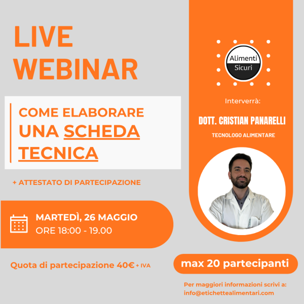 webinar su come creare da zero una scheda tecnica